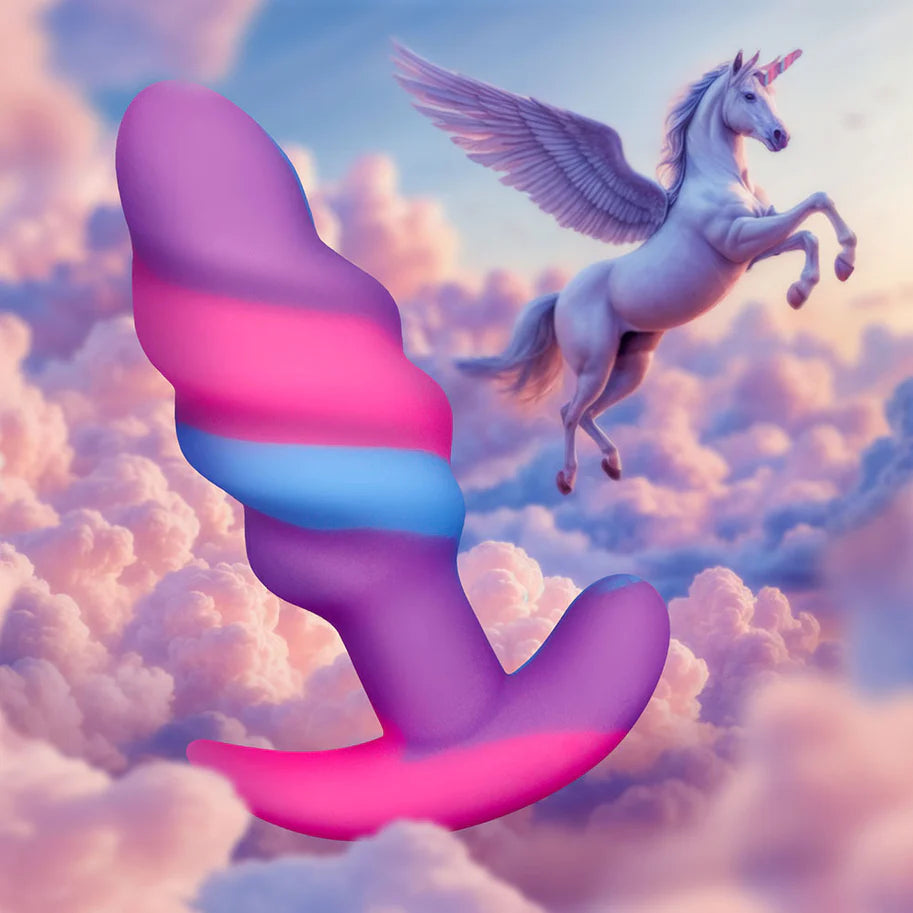 Creature Cocks Unicorn Swirl Silicone Butt Plug