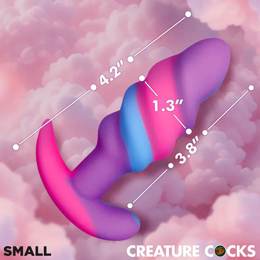 Creature Cocks Unicorn Swirl Silicone Butt Plug