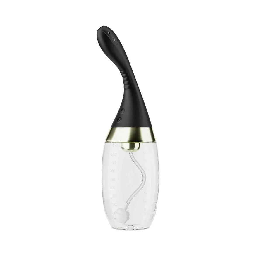 Anal Adventures Platinum Aqua Jet Rechargeable Silicone Anal Douche with Remote