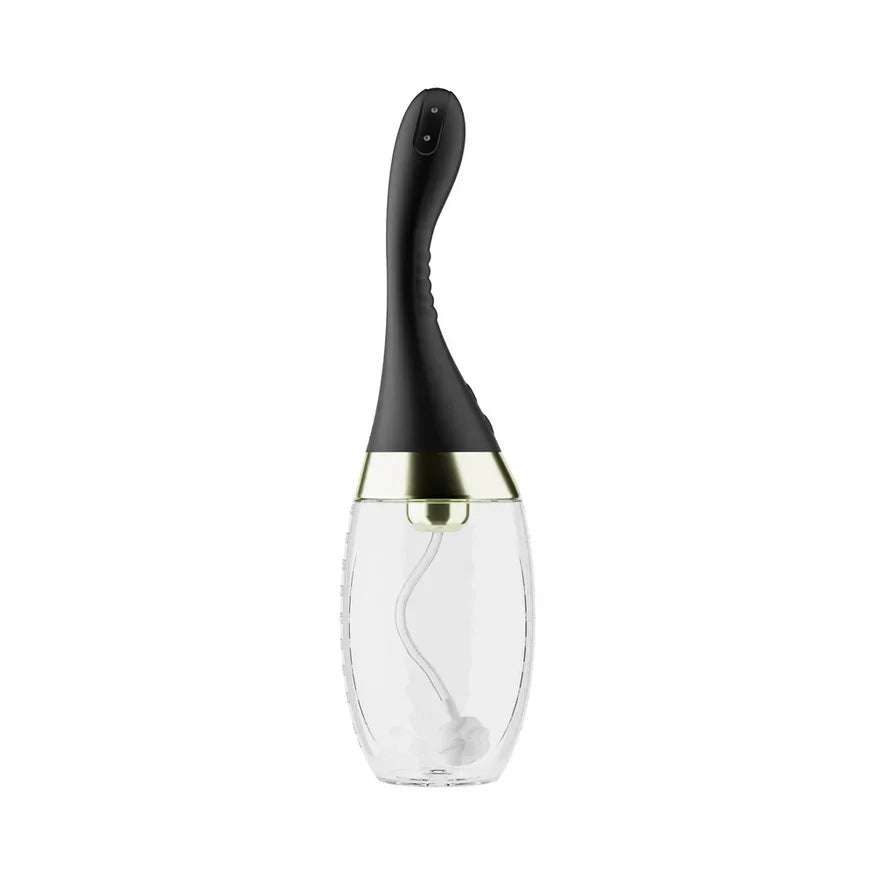Anal Adventures Platinum Aqua Jet Rechargeable Silicone Anal Douche with Remote