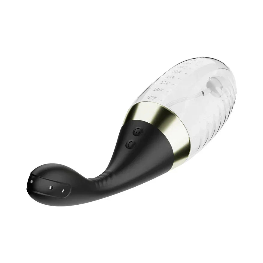 Anal Adventures Platinum Aqua Jet Rechargeable Silicone Anal Douche with Remote
