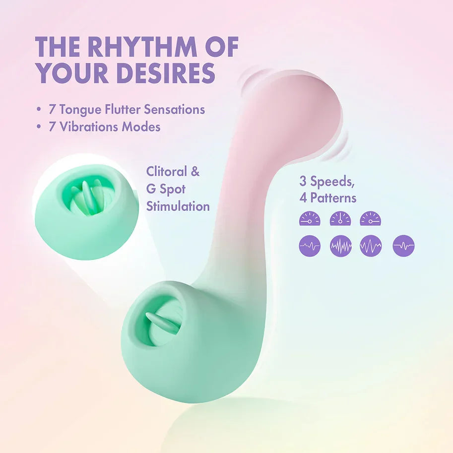 Play With Me Melody Rechargeable Silicone Dual-End Vibrator