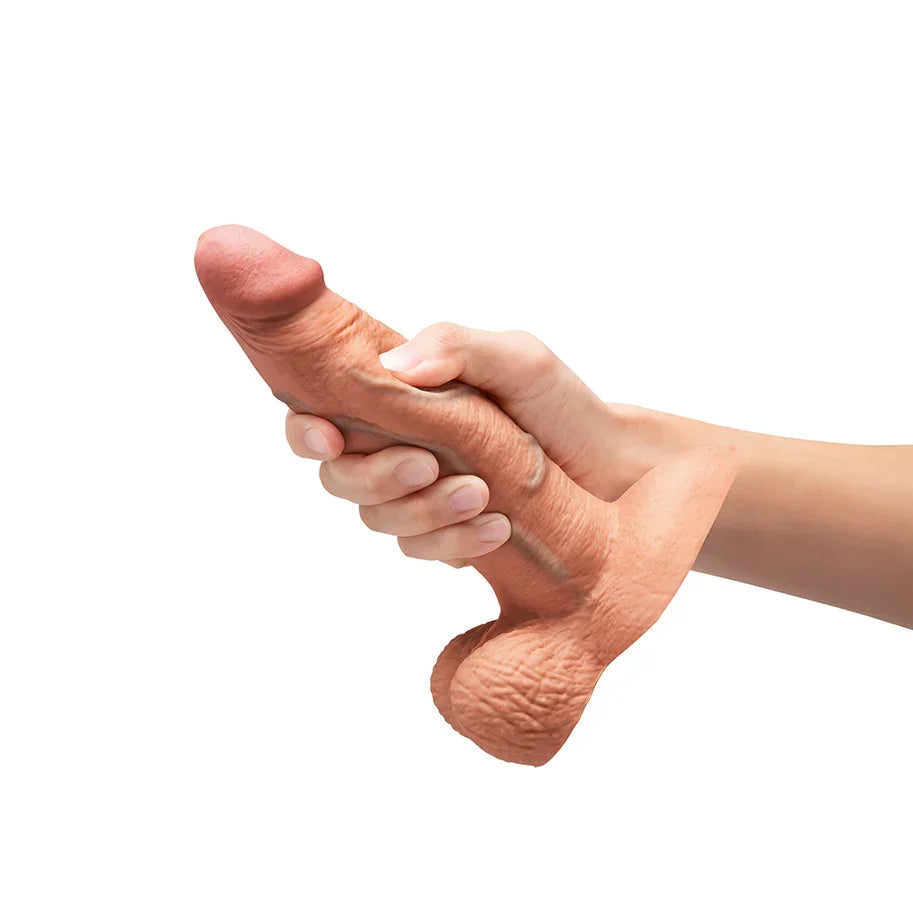 b-Vibe Slipskin Realistic Silicone Dildo 7 in. Girthy