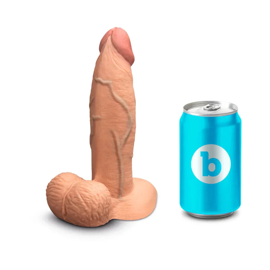 b-Vibe Slipskin Realistic Silicone Dildo 7 in. Girthy