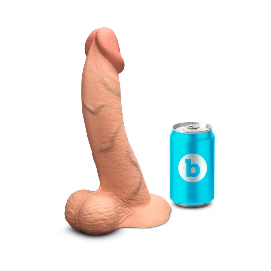 b-Vibe Slipskin Realistic Silicone Dildo 10 in. Curved