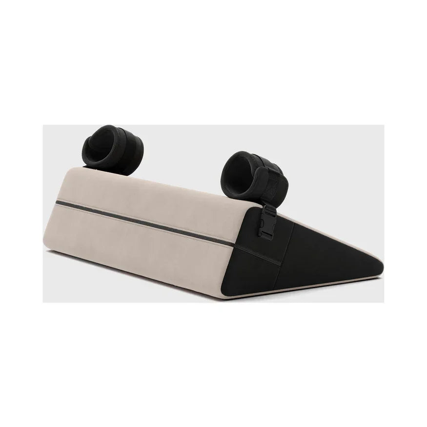 Liberator Black Label Wedge 24 in. Sex Position Pillow with Cuffs Décor Velvet