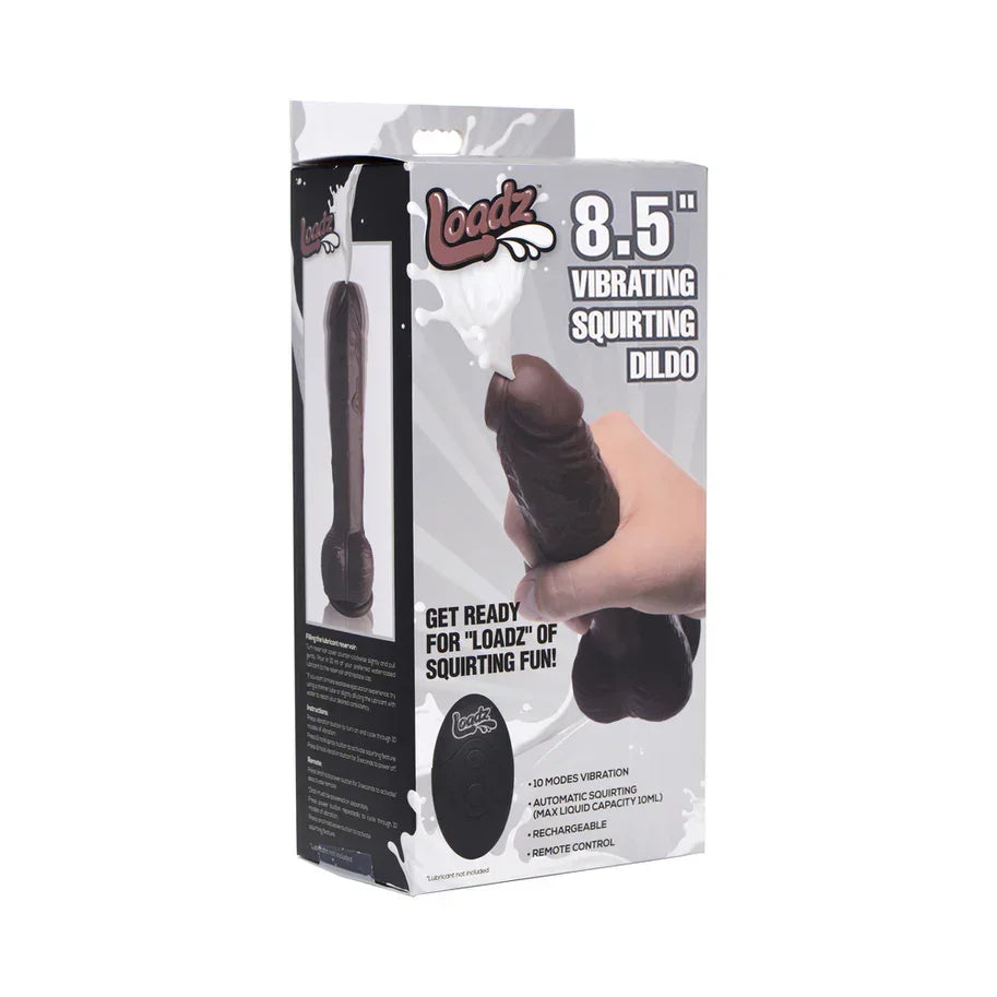 Loadz Vibrating Squirting Dildo with Remote Control 8.5in