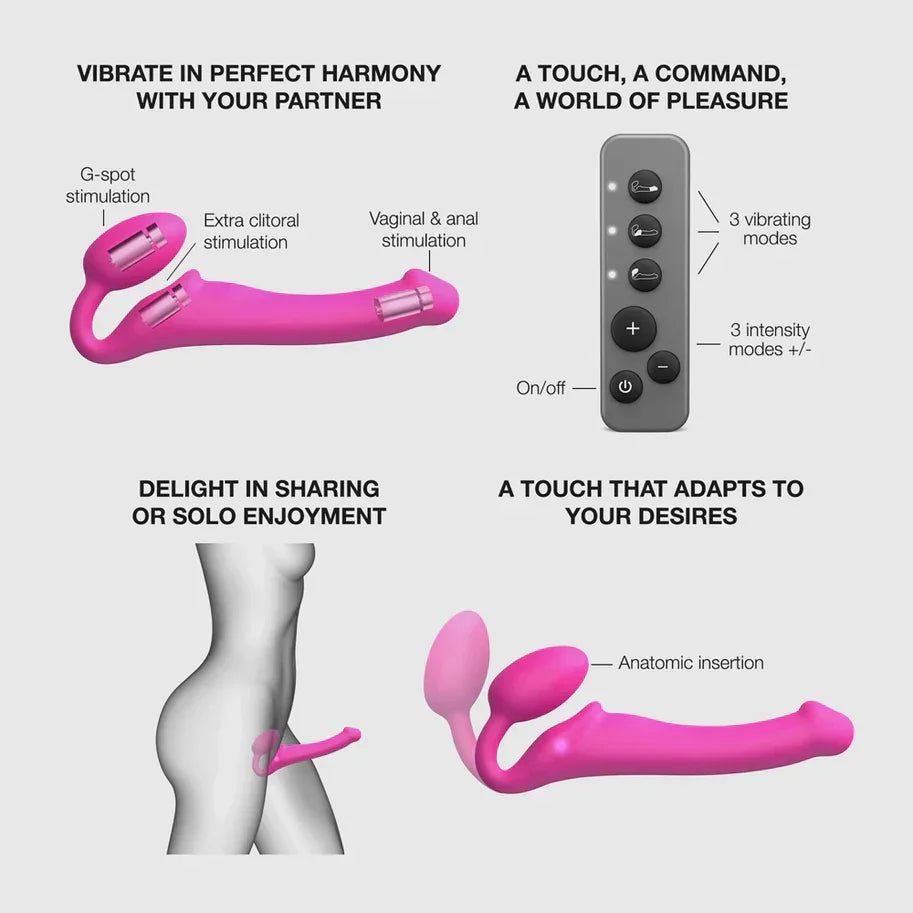 Strap-On-Me Vibrating Bendable Strap-On