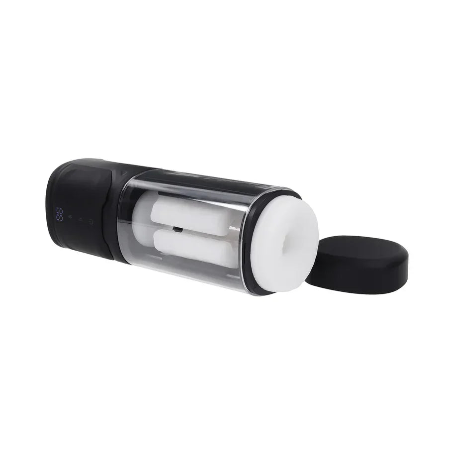 Playboy Side Piece Rechargeable Silicone Warming Sliding Stroker