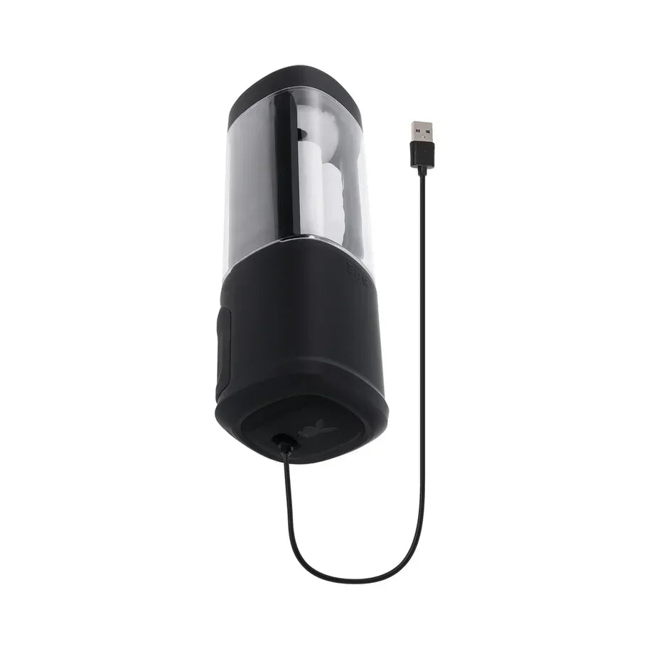 Playboy Side Piece Rechargeable Silicone Warming Sliding Stroker