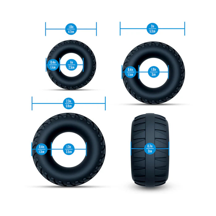 Performance Plus Drift Silicone Cock Rings (3 Piece Set)