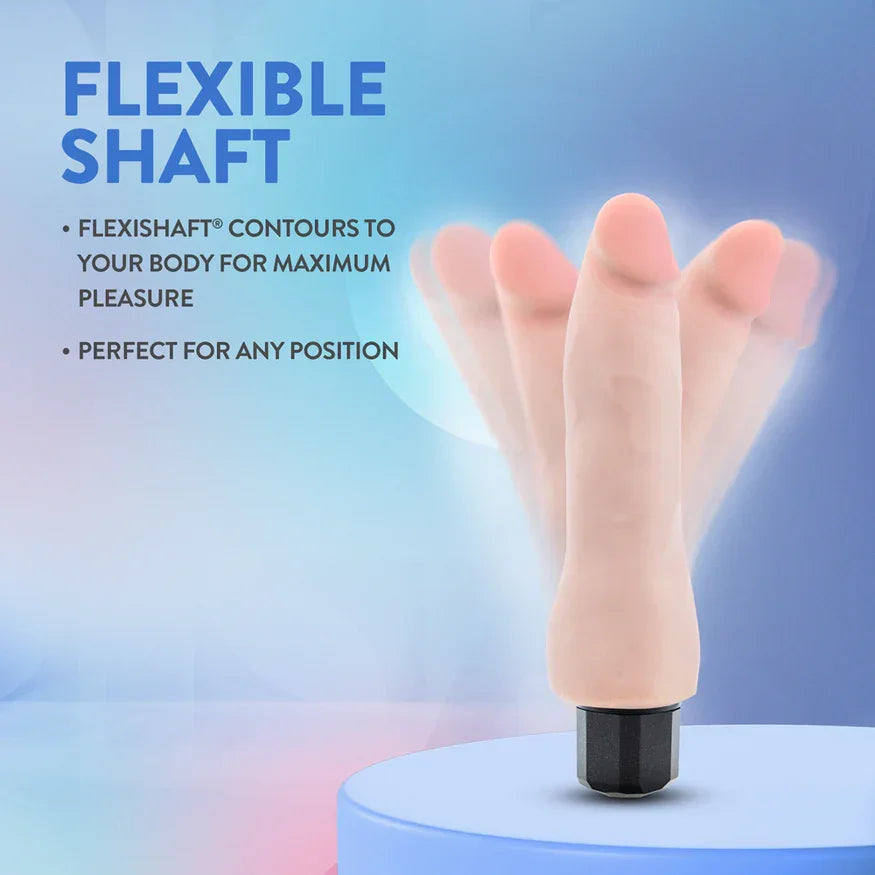 Au Naturel Vanilla Ice Vibrating Dildo 8.75in
