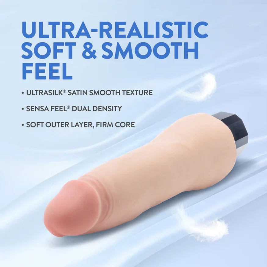 Au Naturel Vanilla Ice Vibrating Dildo 8.75in