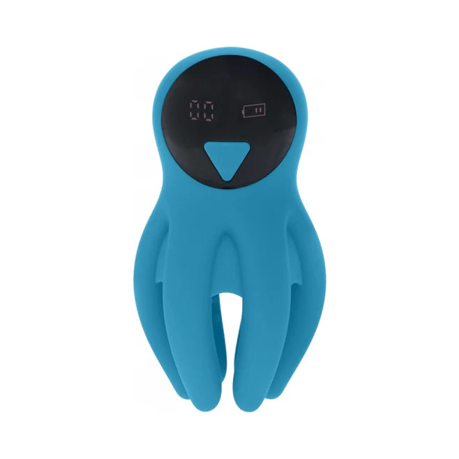 Levelz Digital Vibrating Silicone Rechargeable Penis Head Stimulator with Tentacles