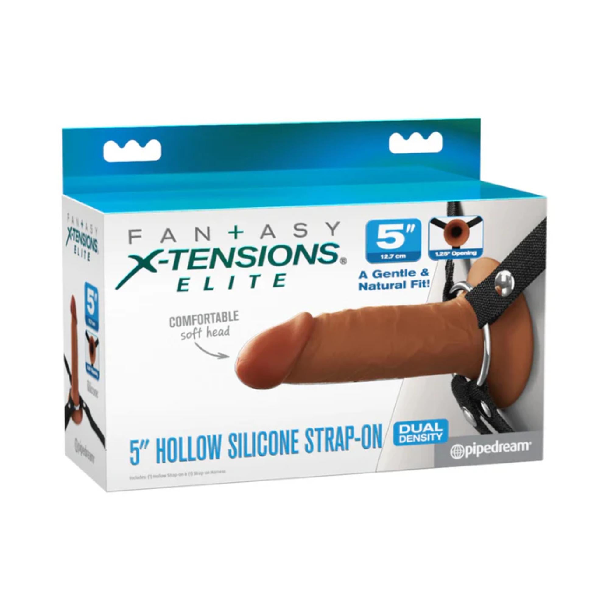 Fantasy X-Tensions Elite Silicone Dual Density Hollow Strap-On 5in