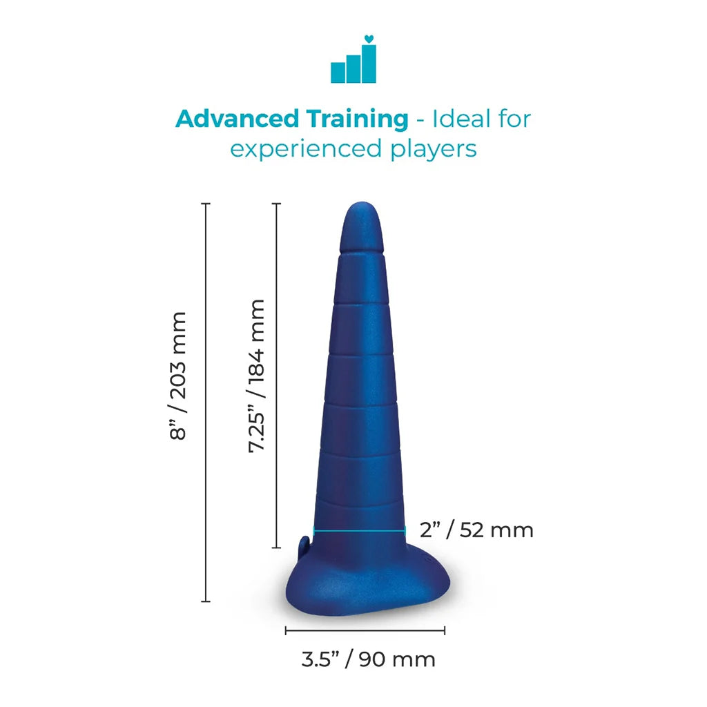 b-Vibe Anal Stretcher Training Cone – Ribbed Silicone Trainer with Suction Base