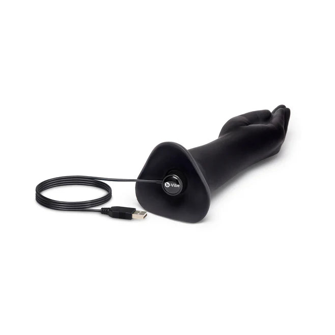 B-Vibe 10.5" Vibrating Silicone Hand Fisting Dildo – Rechargeable Suction Base Fist Toy