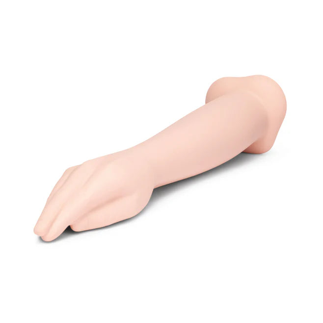 B-Vibe 16.5" Silicone Hand Fisting Dildo – Extra-Deep Realistic Arm with Suction Base