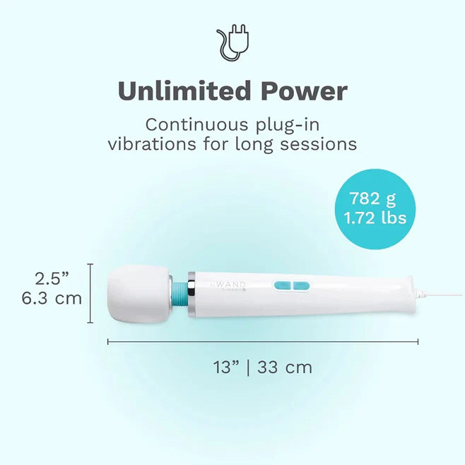 Le Wand Classique Plug-In Wand Massager – Original Full-Body Vibrating Massager