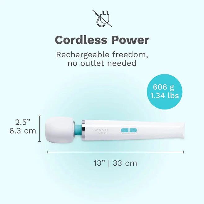 Le Wand Classique Rechargeable Wand Massager – Cordless Original Vibrating Massager