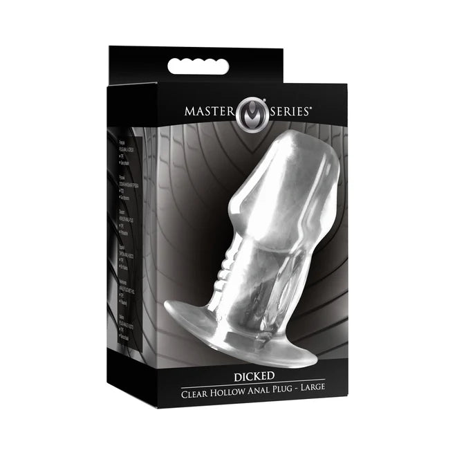 Master Series Dicked Clear Hollow Anal Plug
