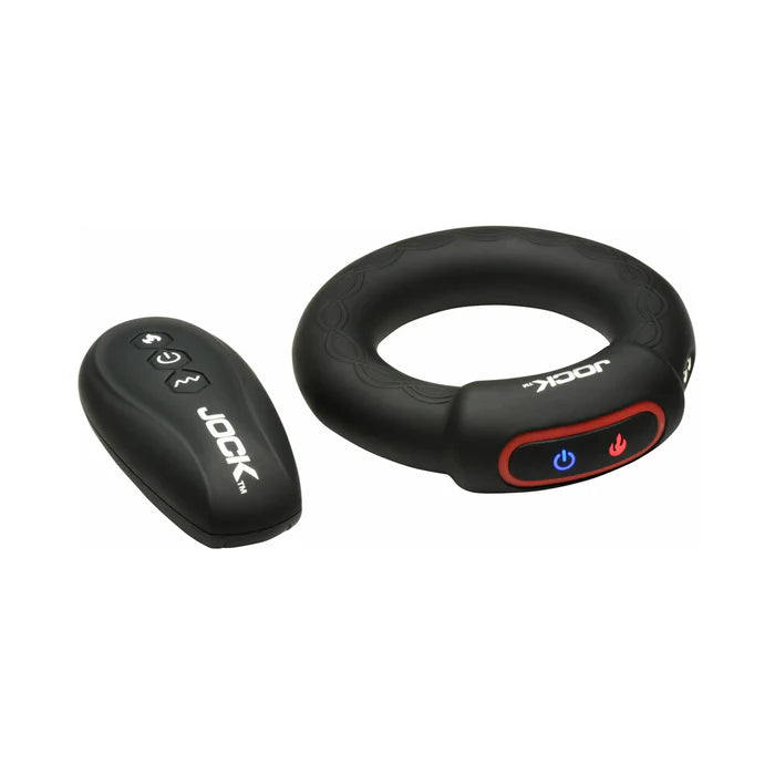 Jock Rumbler Vibrating & Warming Rechargeable Silicone C-Ring 2in with Remote