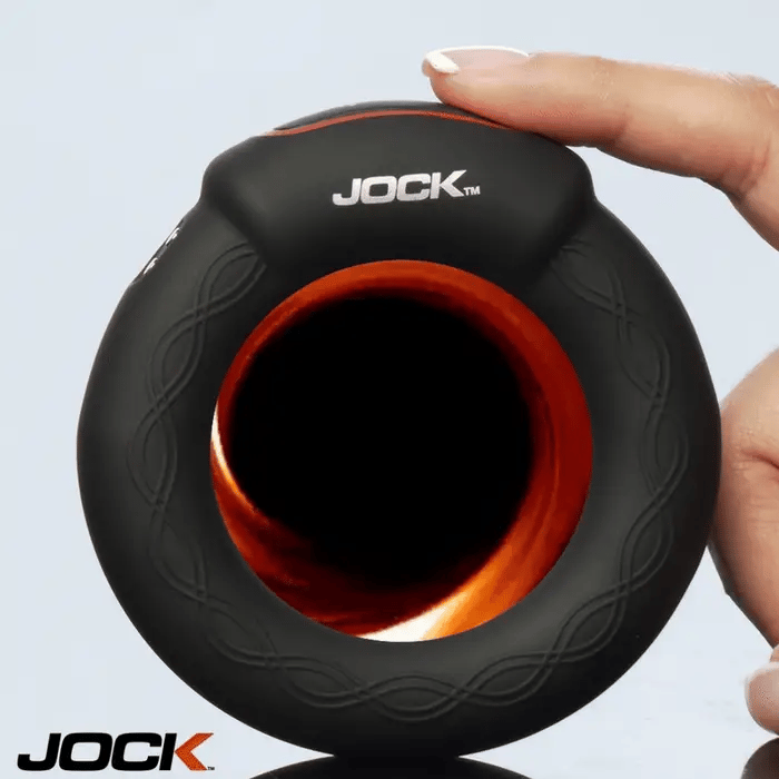 Jock Rumbler Vibrating & Warming Rechargeable Silicone C-Ring 2in with Remote
