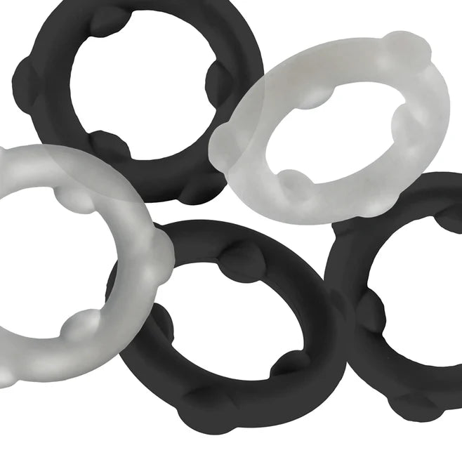 Oxballs Gearheads 5-Pack Spinner Rings – Liquid Silicone Cockring Set