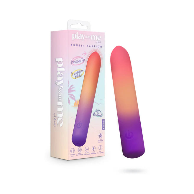 Play With Me Sunset Passion Rechargeable Silicone Bullet Vibrator