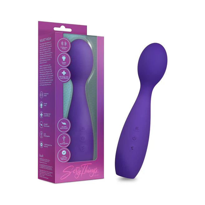 Sexy Things Velvet High Rechargeable Silicone Vibrating Wand
