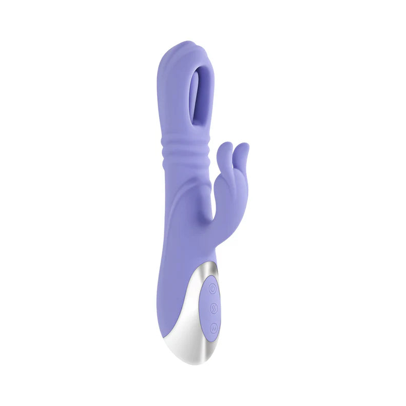 Playboy Tap Me In Dual Vibrating Rabbit – Thrusting Silicone Massager