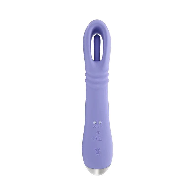 Playboy Tap Me In Dual Vibrating Rabbit – Thrusting Silicone Massager