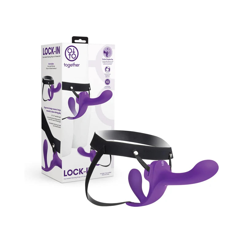 Together Lock-In Vibrating Strap-On Harness Set