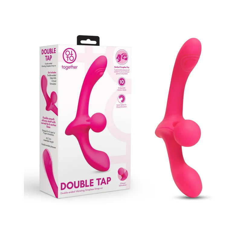Together Double Tap Strapless Strap-On Vibrator