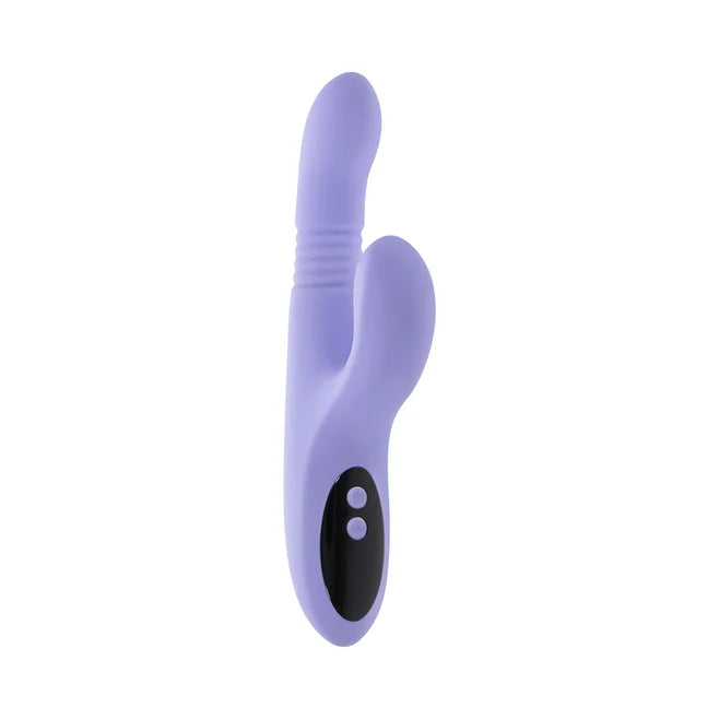 Pep Talk Rechargeable Silicone Rabbit Vibrator with Thrusting & Tapping Stimulation