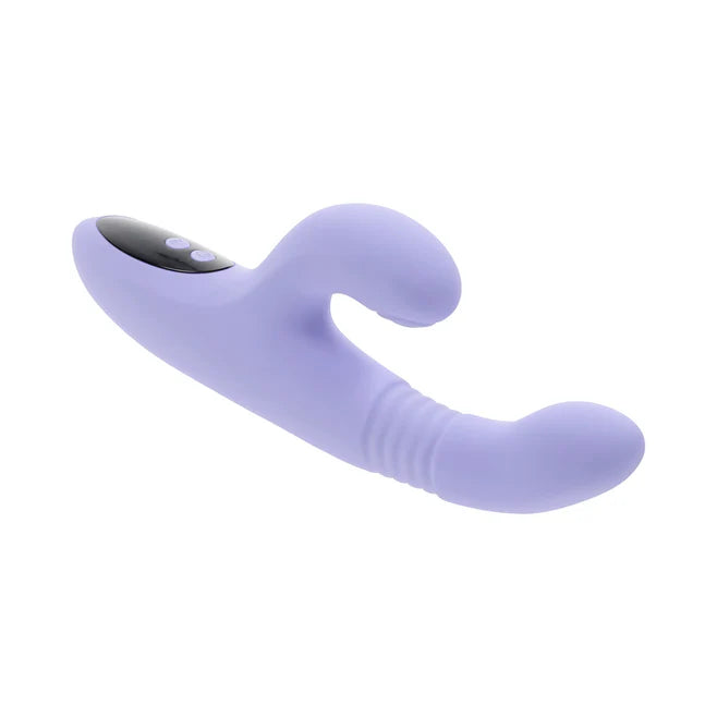 Pep Talk Rechargeable Silicone Rabbit Vibrator with Thrusting & Tapping Stimulation