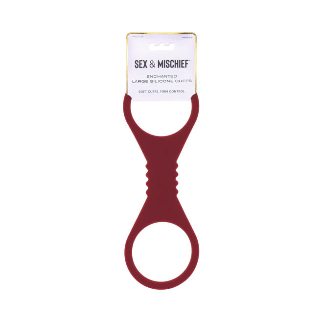 Sportsheets Sex & Mischief Enchanted Silicone Cuffs – Burgundy Wrist & Ankle Restraints
