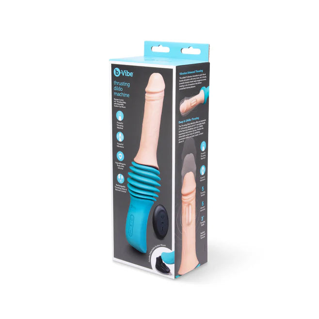 b-Vibe Thrusting Silicone Dildo Machine with Remote – 6.5 Inch