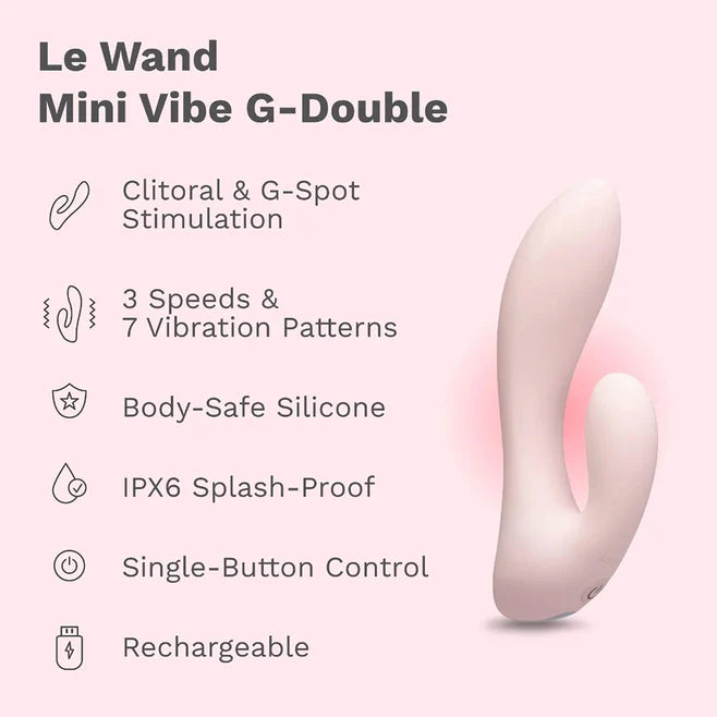 Le Wand Mini Vibe G-Double Dual Stimulating Rechargeable Rabbit Vibrator