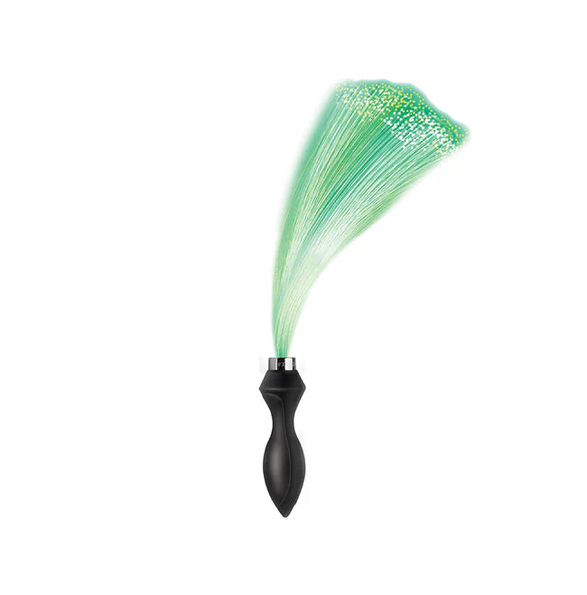 Booty Sparks Vibrating Silicone Optical Fiber Butt Plug with Remote