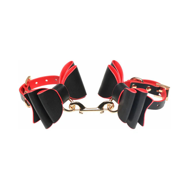 Master Series Goth Bondage Set Vegan Leather with Collar, Cuffs & Chain Leash
