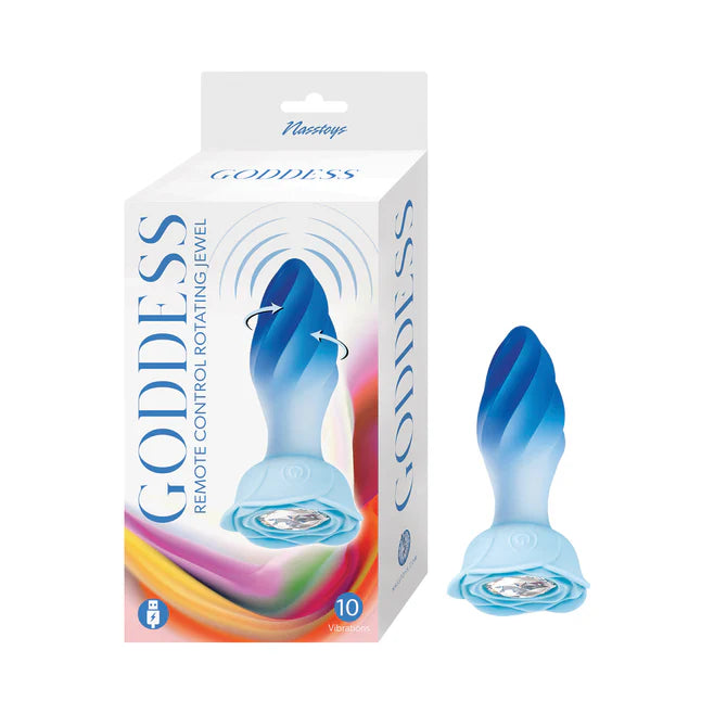 Nasstoys Goddess Remote Control Rotating Jewel Silicone Plug