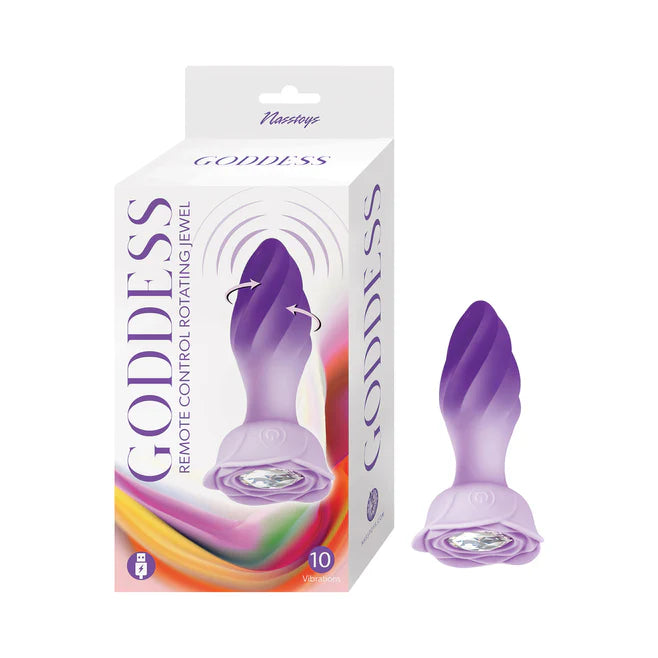 Nasstoys Goddess Remote Control Rotating Jewel Silicone Plug
