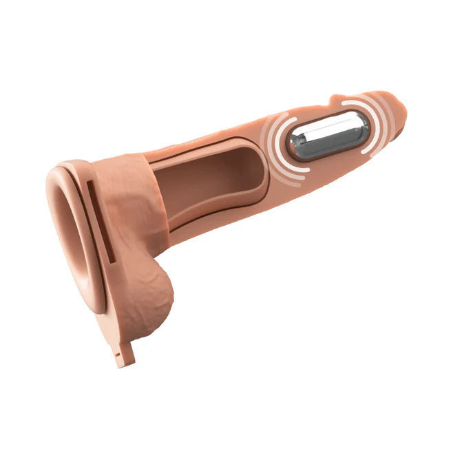 Fantasy X-Tensions Elite Vibrating Rechargeable Silicone Hollow Strap-On 7”