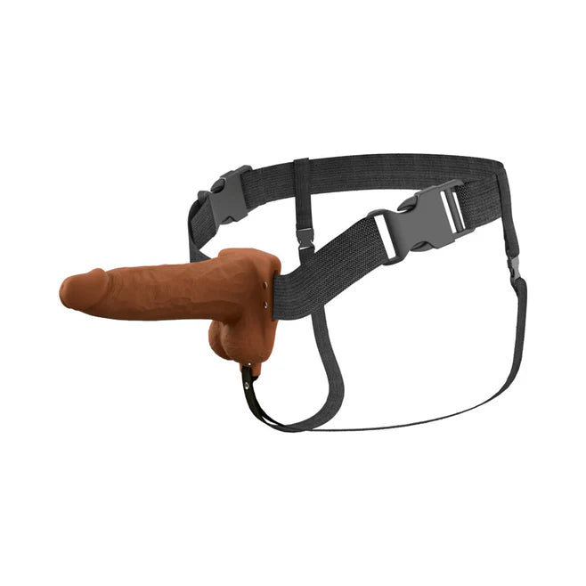 Fantasy X-Tensions Elite Vibrating Rechargeable Silicone Hollow Strap-On 6”
