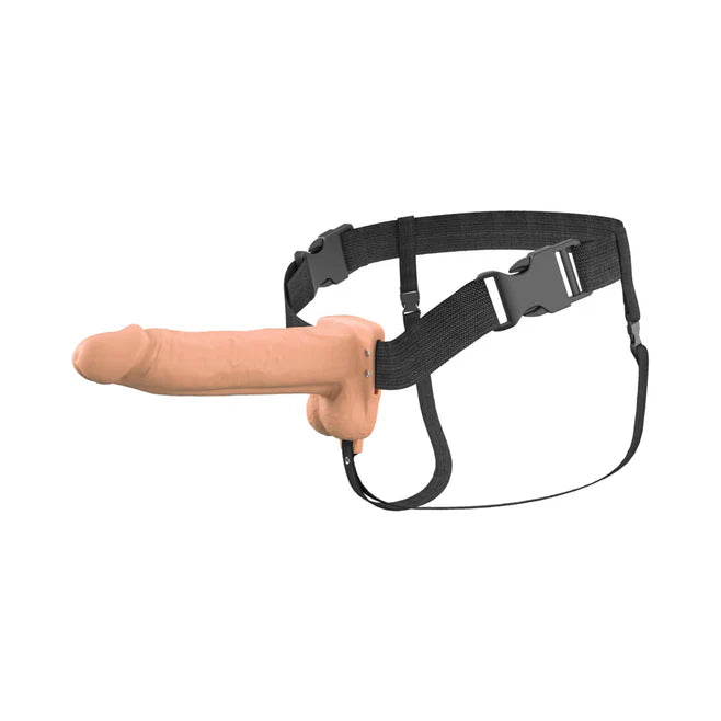 Fantasy X-Tensions Elite Vibrating Rechargeable Silicone Hollow Strap-On 8”