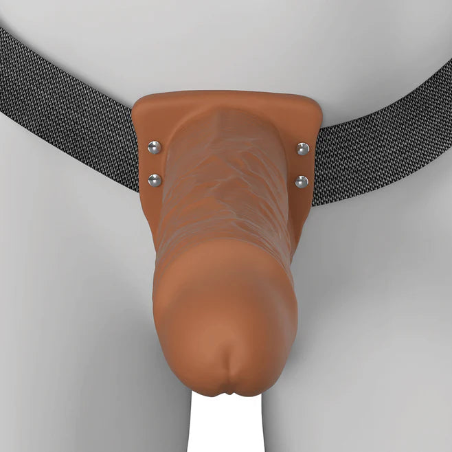 Fantasy X-Tensions Elite Vibrating Rechargeable Silicone Hollow Strap-On 8”