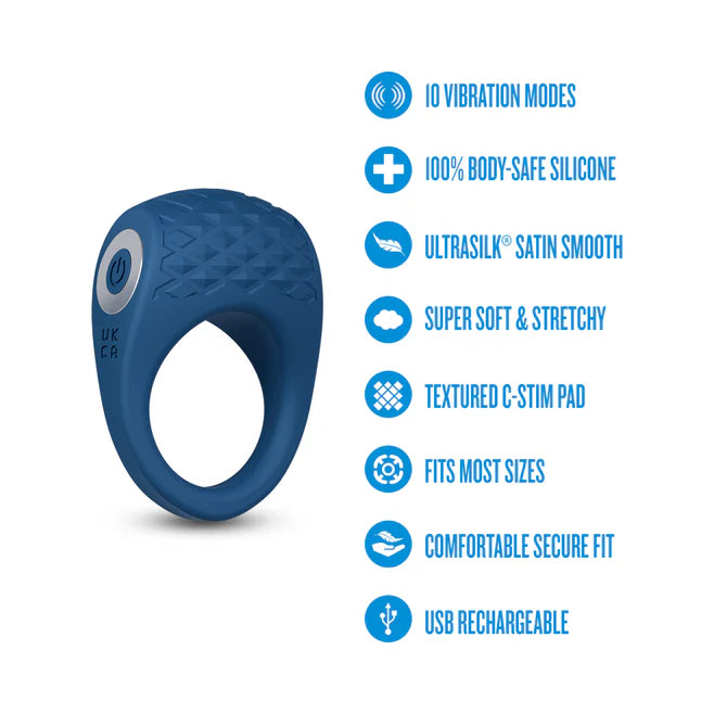 Performance Plus Dual Flex Pro Vibrating Cock Ring – Rechargeable Silicone