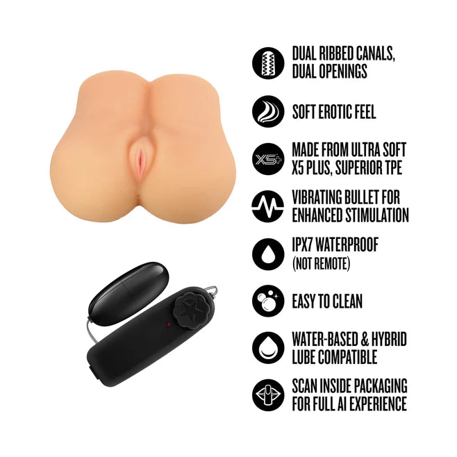 EnLust Hallie Vibrating Masturbator – Dual Entry Textured Sleeve with Remote