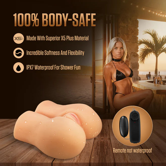 EnLust Hallie Vibrating Masturbator – Dual Entry Textured Sleeve with Remote